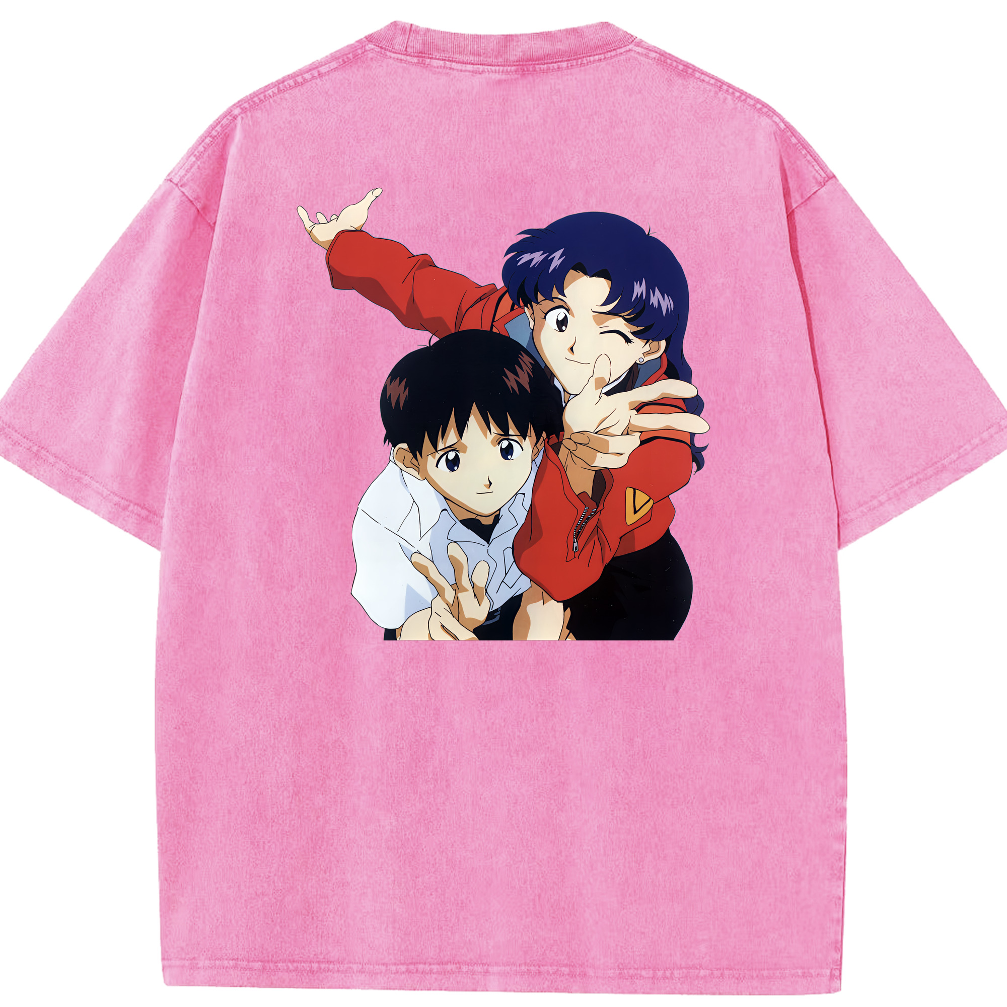 （画像用） EVA 新世紀エヴァンゲリオン 綿100% ヴィンテージ風 半袖Tシャツ（背面プリント）
